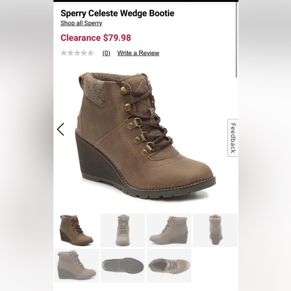 Sperry Celeste Wedge Bootie sz9.5 - Picture 7 of 8